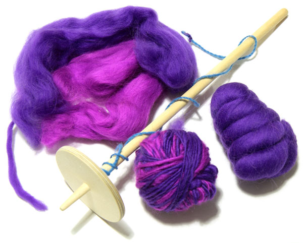 Merino tops, spindle and spun singles yarn